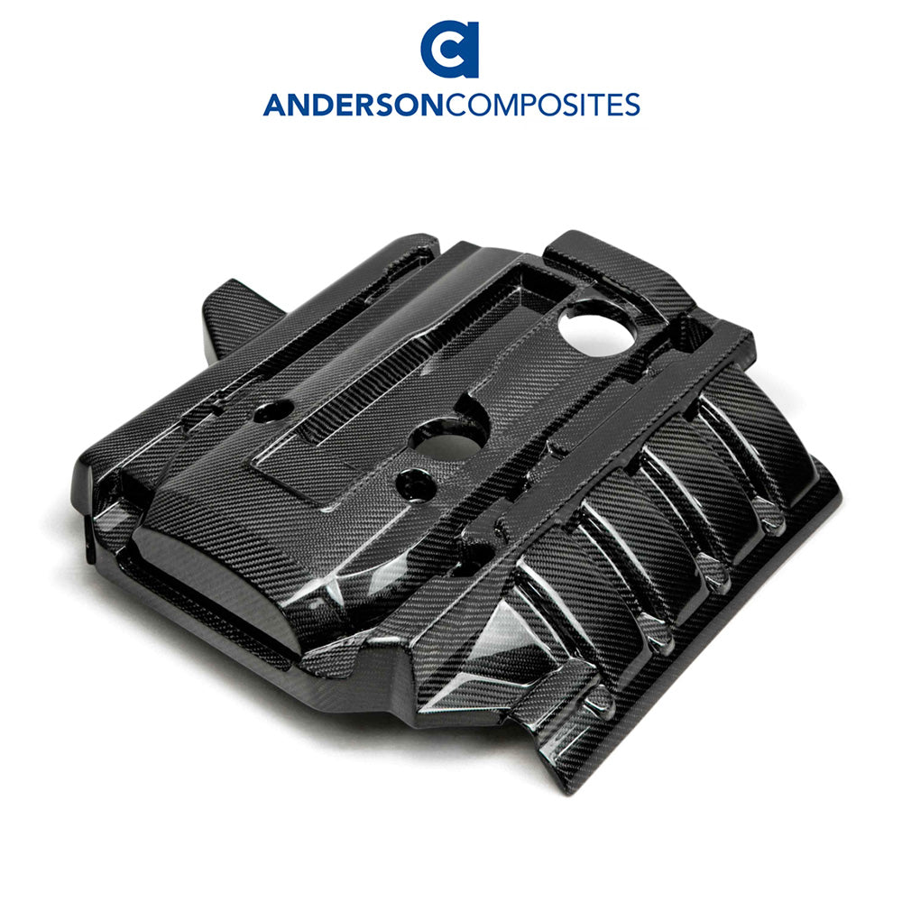 2015-2023年式フォード マスタング用 アンダーソン コンポジッツ カーボンファイバー製エンジンカバー　Anderson Composites Carbon Fiber Engine Cover For 2015-2023 Ford Mustang EcoBoost (消費税、送料込み)