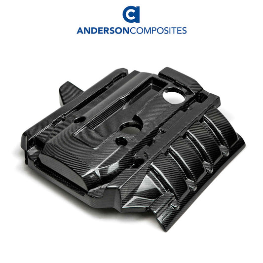 2015-2023年式フォード マスタング用 アンダーソン コンポジッツ カーボンファイバー製エンジンカバー　Anderson Composites Carbon Fiber Engine Cover For 2015-2023 Ford Mustang EcoBoost (消費税、送料込み)