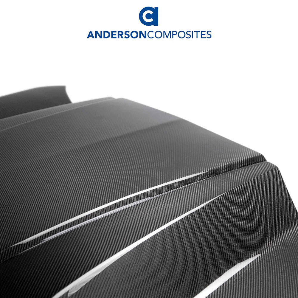 2016-2024年式 シボレー カマロ用 アンダーソン コンポジッツ CPタイプ カーボンファイバー製両面ボンネット　Anderson Composites Type-CP Double Sided Carbon Fiber Hood For 2016-2024 Chevrolet Camaro (消費税、送料込み)
