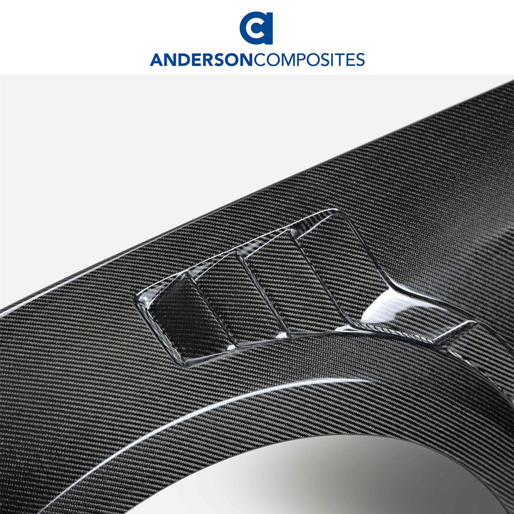 2020-2023年式フォード マスタング用 アンダーソン コンポジッツ TPFタイプ カーボンファイバー製フロントフェンダーセット　Anderson Composites Type-TPF Carbon Fiber Track Pack Fenders For 2020-2022 Ford Mustang Shelby GT500 (消費税、送料込み)