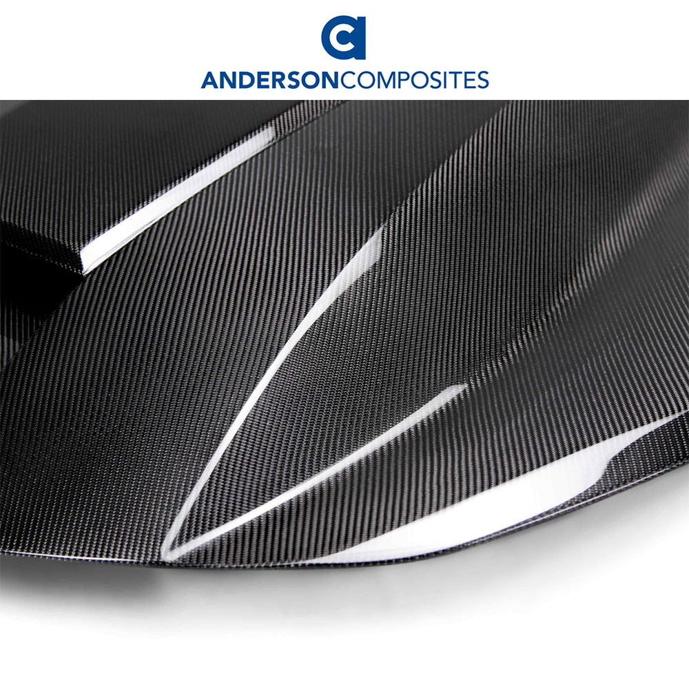 2016-2024年式 シボレー カマロ用 アンダーソン コンポジッツ CPタイプ カーボンファイバー製両面ボンネット　Anderson Composites Type-CP Double Sided Carbon Fiber Hood For 2016-2024 Chevrolet Camaro (消費税、送料込み)
