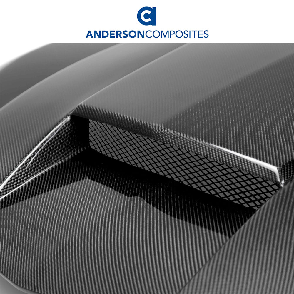 2016-2024年式 シボレー カマロ用 アンダーソン コンポジッツ CPタイプ カーボンファイバー製両面ボンネット　Anderson Composites Type-CP Double Sided Carbon Fiber Hood For 2016-2024 Chevrolet Camaro (消費税、送料込み)