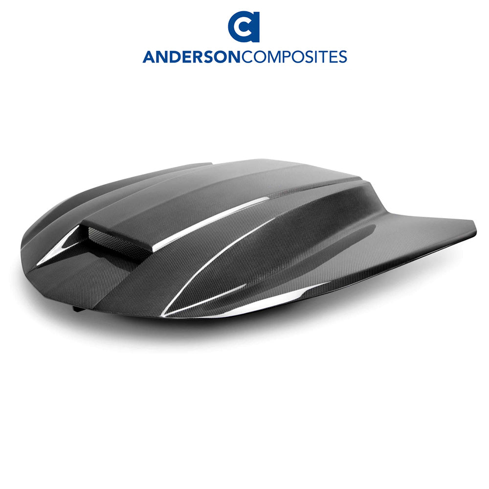 2016-2024年式 シボレー カマロ用 アンダーソン コンポジッツ CPタイプ カーボンファイバー製両面ボンネット　Anderson Composites Type-CP Double Sided Carbon Fiber Hood For 2016-2024 Chevrolet Camaro (消費税、送料込み)
