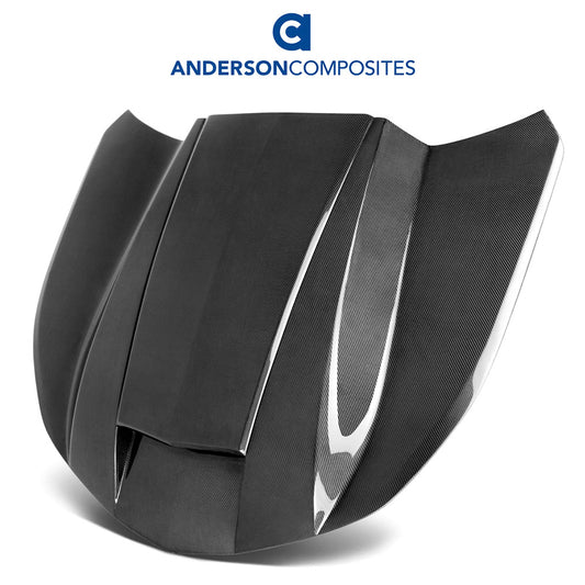 2016-2024年式 シボレー カマロ用 アンダーソン コンポジッツ CPタイプ カーボンファイバー製両面ボンネット　Anderson Composites Type-CP Double Sided Carbon Fiber Hood For 2016-2024 Chevrolet Camaro (消費税、送料込み)