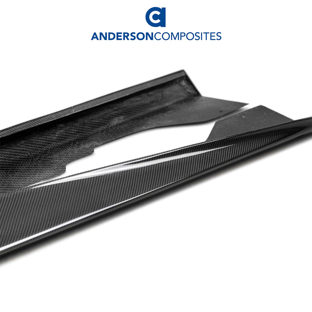 2020-2024年式 シボレー コルベット C8用 アンダーソン コンポジッツ MBタイプ カーボンファイバー製ロッカーパネルセット　Anderson Composites Type-MB Carbon Fiber Rocker Panels For 2020-2024 Chevrolet C8 (消費税、送料込み)