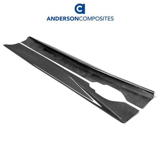 2020-2024年式 シボレー コルベット C8用 アンダーソン コンポジッツ MBタイプ カーボンファイバー製ロッカーパネルセット　Anderson Composites Type-MB Carbon Fiber Rocker Panels For 2020-2024 Chevrolet C8 (消費税、送料込み)