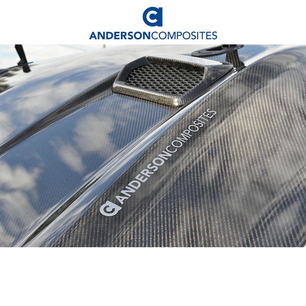 2018-2023年式フォード マスタング用 アンダーソン コンポジッツ 純正タイプ カーボンファイバー製両面ボンネット　Anderson Composites Type-OE Double Sided Carbon Fiber Hood For 2018-2023 Ford Mustang (消費税、送料込み)