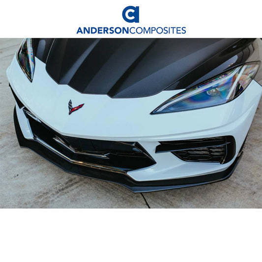2020-2024年式 シボレー コルベット C8用 アンダーソン コンポジッツ MBタイプ カーボンファイバー製フロントリップ　Anderson Composites Type-MB Carbon Fiber Front Lip For 2020-2024 Chevrolet C8 (消費税、送料込み)