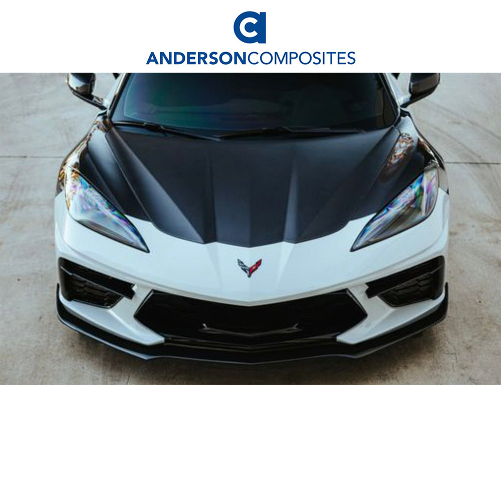 2020-2024年式 シボレー コルベット C8用 アンダーソン コンポジッツ MBタイプ カーボンファイバー製フロントリップ　Anderson Composites Type-MB Carbon Fiber Front Lip For 2020-2024 Chevrolet C8 (消費税、送料込み)