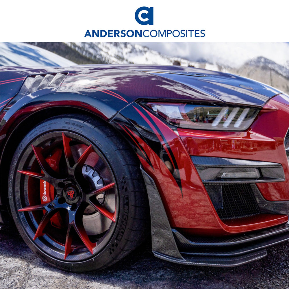 2020-2023年式フォード マスタング用 アンダーソン コンポジッツ カーボンファイバー製フロントバンパートリム　Anderson Composites Carbon Fiber Front Bumper Trim For 2020-2022 Ford Mustang Shelby GT500 (消費税、送料込み)