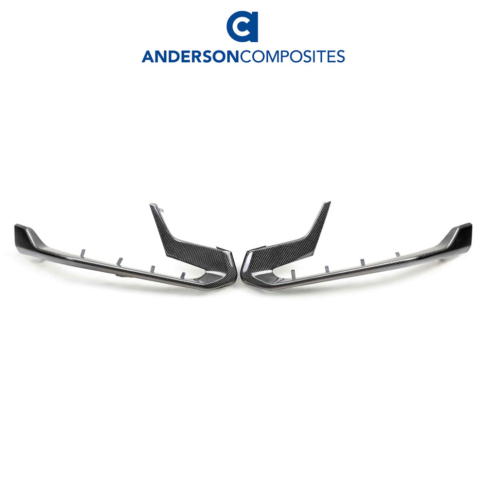 2020-2023年式フォード マスタング用 アンダーソン コンポジッツ カーボンファイバー製フロントバンパートリム　Anderson Composites Carbon Fiber Front Bumper Trim For 2020-2022 Ford Mustang Shelby GT500 (消費税、送料込み)
