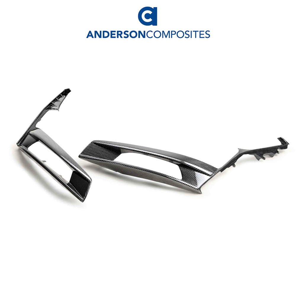 2020-2023年式フォード マスタング用 アンダーソン コンポジッツ カーボンファイバー製ターンシグナルベゼルセット　Anderson Composites Carbon Fiber Turn Signal Bezel For 2020-2022 Ford Mustang Shelby GT500 (消費税、送料込み)
