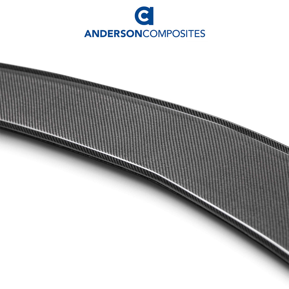 2016-2024年式シボレーカマロ用 アンダーソン コンポジッツ STタイプ カーボンファイバー製リアスポイラー　Anderson Composites Type-ST Carbon Fiber Rear Spoiler With Wicker Bill For 2016-2024 Chevrolet Camaro (Mounting Points SS Stanchion Spoiler Only) (消費税、送料込み)