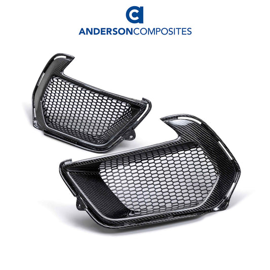 2021-2023年式フォード マスタング用 アンダーソン コンポジッツ カーボンファイバー製エアダクトベゼルセット　Anderson Composites Carbon Fiber Air Duct Bezels For 2021-2023 Ford Mustang Mach 1 (消費税、送料込み)