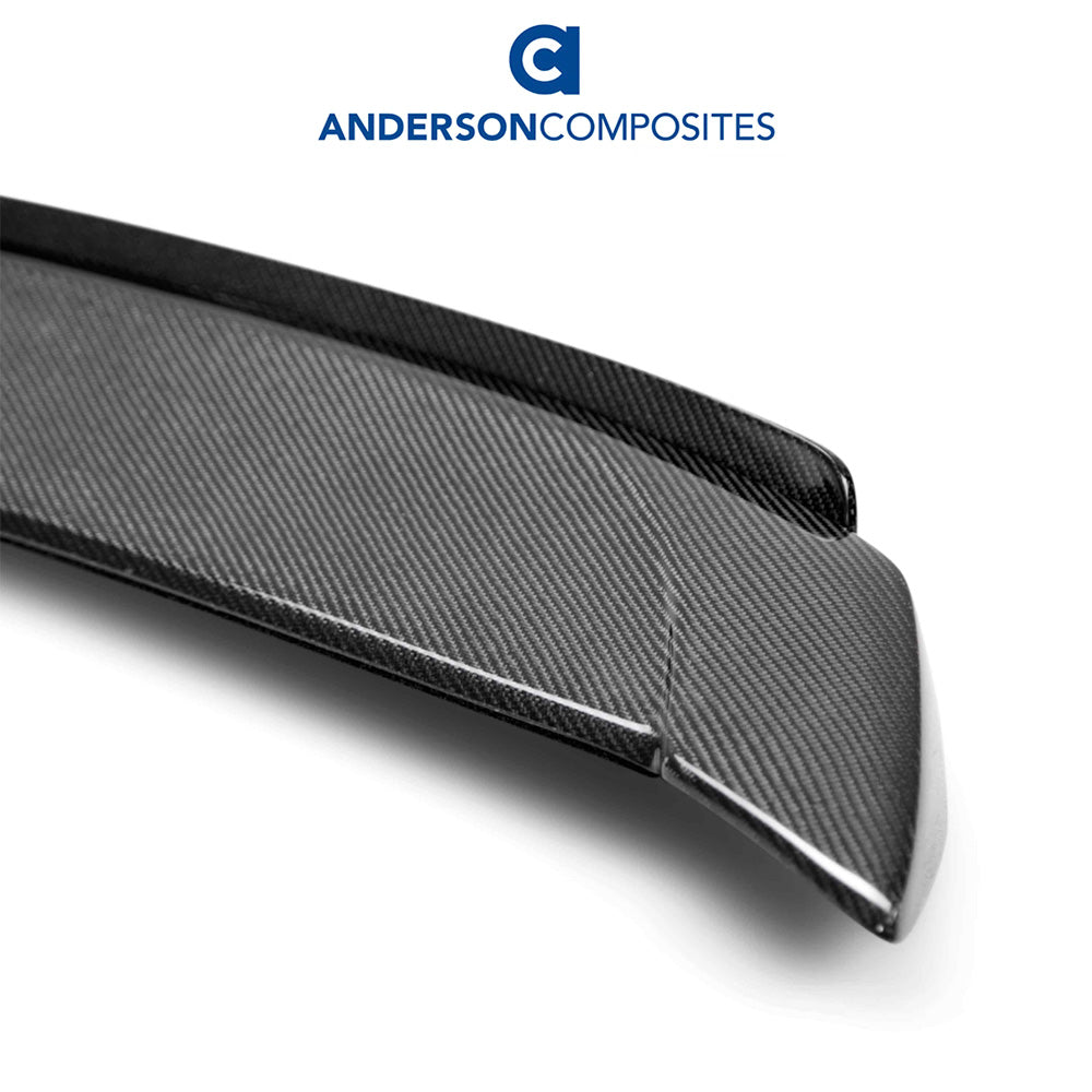 2016-2024年式シボレーカマロ用 アンダーソン コンポジッツ STタイプ カーボンファイバー製リアスポイラー　Anderson Composites Type-ST Carbon Fiber Rear Spoiler With Wicker Bill For 2016-2024 Chevrolet Camaro (Mounting Points SS Stanchion Spoiler Only) (消費税、送料込み)