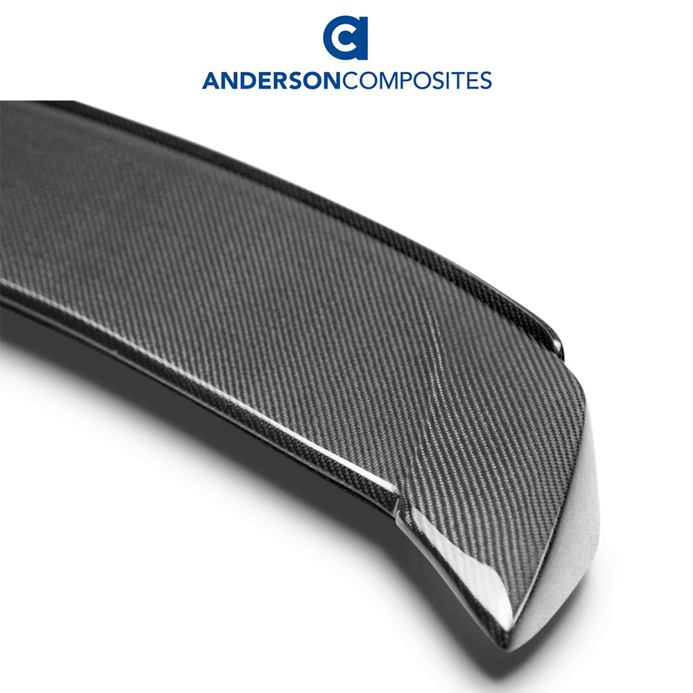 2016-2024年式シボレーカマロ用 アンダーソン コンポジッツ STタイプ カーボンファイバー製リアスポイラー　Anderson Composites Type-ST Carbon Fiber Rear Spoiler With Wicker Bill For 2016-2024 Chevrolet Camaro (Mounting Points SS Stanchion Spoiler Only) (消費税、送料込み)