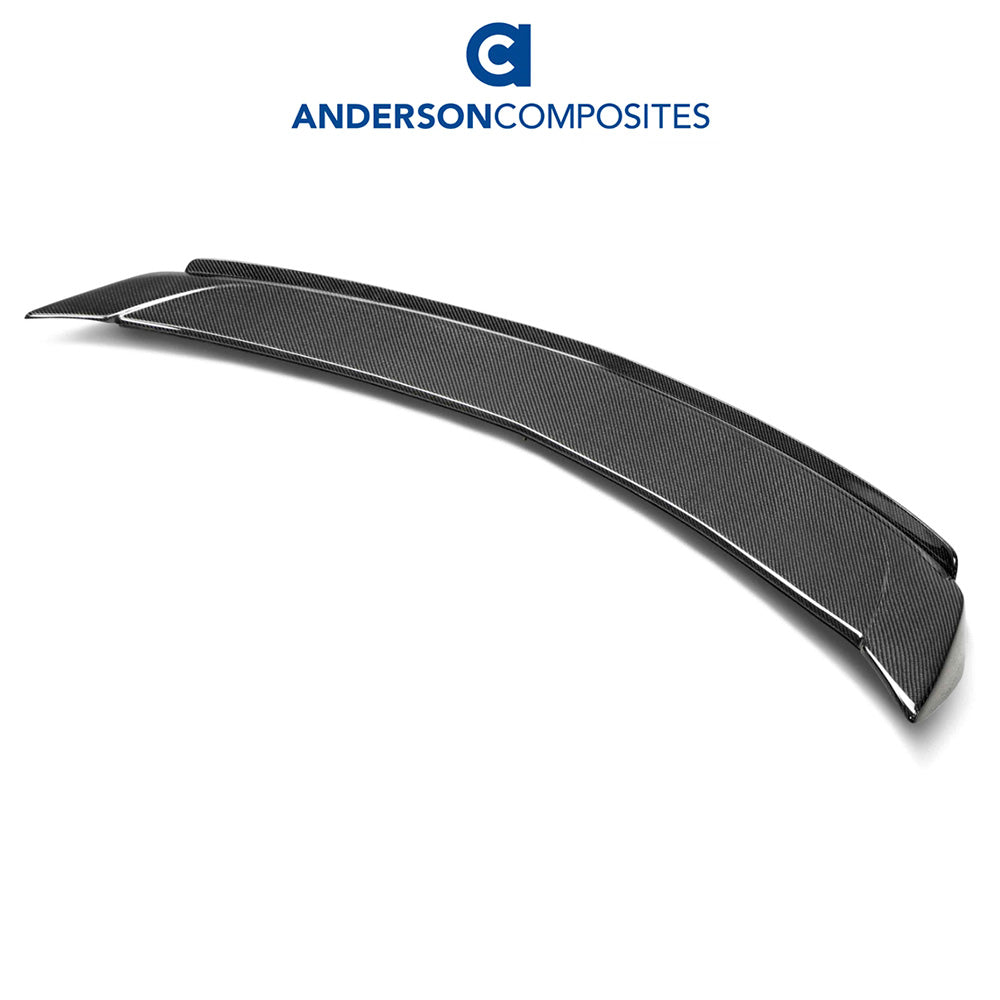 2016-2024年式シボレーカマロ用 アンダーソン コンポジッツ STタイプ カーボンファイバー製リアスポイラー　Anderson Composites Type-ST Carbon Fiber Rear Spoiler With Wicker Bill For 2016-2024 Chevrolet Camaro (Mounting Points SS Stanchion Spoiler Only) (消費税、送料込み)
