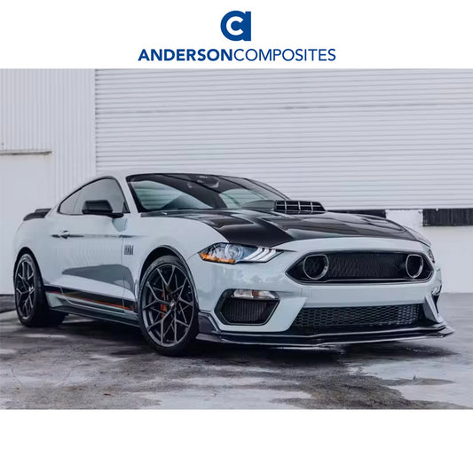 2021-2023年式フォード マスタング用 アンダーソン コンポジッツ カーボンファイバー製上部フロントチンスポイラー　Anderson Composites Type-OE Carbon Fiber Front Chin Spoiler For 2021-2023 Ford Mustang Mach 1 (消費税、送料込み)