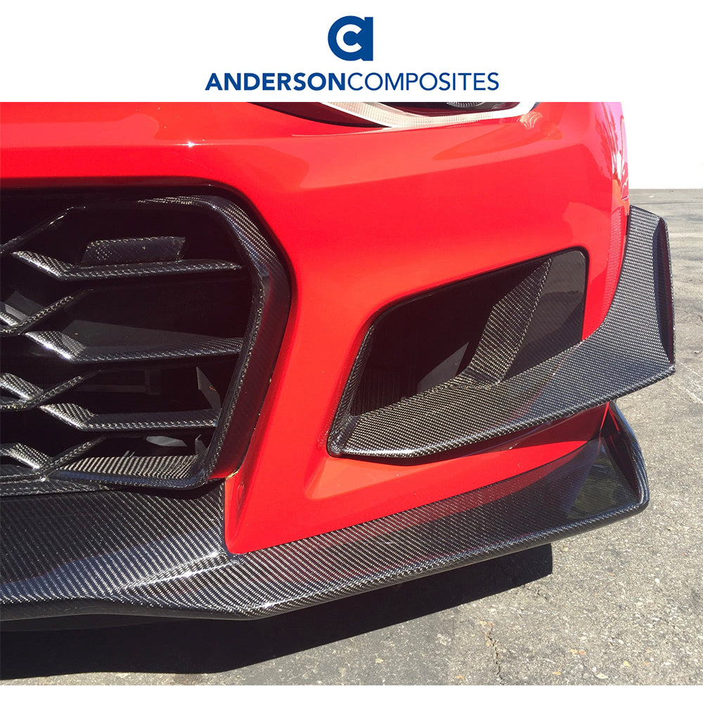 2017-2024年式 シボレーカマロ用 アンダーソン コンポジッツ LEタイプ カーボンファイバー製エアダクトベゼルセット　Anderson Composites Type-LE Carbon Fiber Air Duct Bezels For 2017-2024 Chevrolet Camaro ZL1 1LE (消費税、送料込み)