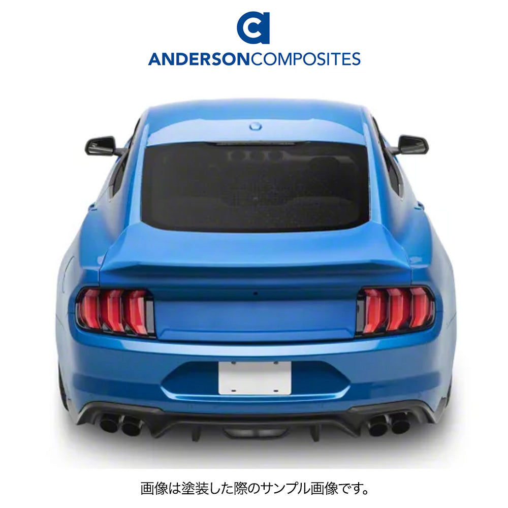 2015-2023年式フォード マスタング用 アンダーソン コンポジッツ STタイプ ファイバーグラス製一体型スポイラー付きトランクカバー　Anderson Composites Type-ST Fiberglass Decklid With Integrated Spoiler For 2015-2023 Ford Mustang (消費税、送料込み)