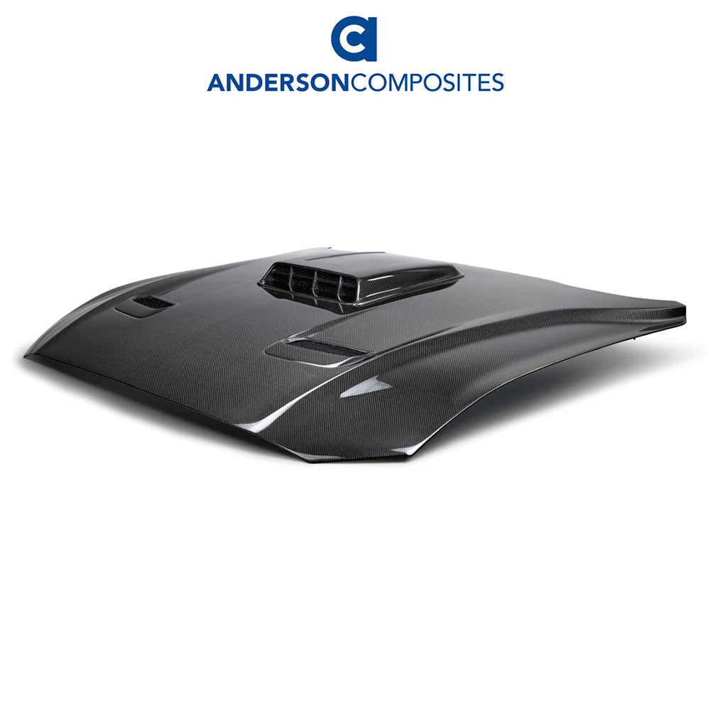 2021-2023年式フォード マスタング マック１用 アンダーソン コンポジッツ SKタイプ カーボンファイバー製両面ボンネット　Anderson Composites Type-SK Double-Sided Carbon Fiber Hood For 2021-2023 Ford Mustang Mach 1 (消費税、送料込み)