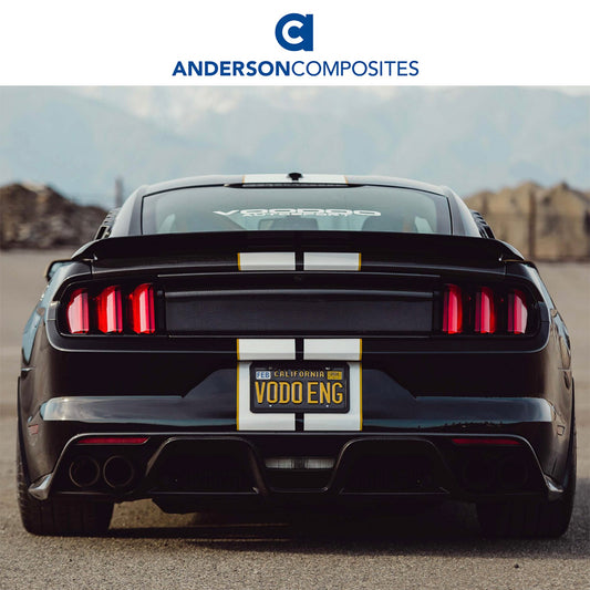 2015-2023年式フォード マスタング用 アンダーソン コンポジッツ カーボンファイバー製トランクパネル　Anderson Composites Carbon Fiber Decklid Panel For 2015-2023 Ford Mustang No Emblem (消費税、送料込み)