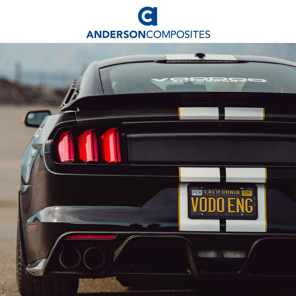 2015-2023年式フォード マスタング用 アンダーソン コンポジッツ カーボンファイバー製トランクパネル　Anderson Composites Carbon Fiber Decklid Panel For 2015-2023 Ford Mustang No Emblem (消費税、送料込み)