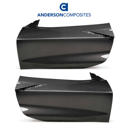 2020-2024年式 シボレー コルベット C8用 アンダーソン コンポジッツ カーボンファイバー製ドアセット　Anderson Composites Carbon Fiber Doors For 2020-2024 Chevrolet Corvette C8 (消費税、送料込み)