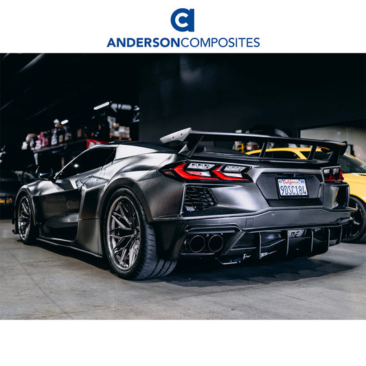2020-2024年式 シボレー コルベット C8用 アンダーソン コンポジッツ製 カーボンファイバー製 タイプHW ハイウィングスポイラー　Anderson Composites Type-HW Carbon Fiber High Wing Spoiler For 2020-2024 Chevrolet C8 (消費税、送料込み)