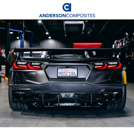 2020-2024年式 シボレー コルベット C8用 アンダーソン コンポジッツ カーボンファイバー製リアディフューザー　Anderson Composites Carbon Fiber Rear Diffuser For 2020-2024 Chevrolet C8 (消費税、送料込み)