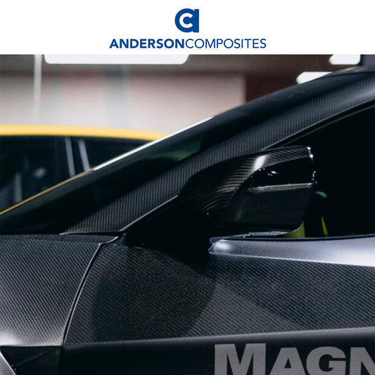 2020-2024年式 シボレー コルベット C8用 アンダーソン コンポジッツ製 カーボンファイバー製ミラーカバーセット　Anderson Composites Carbon Fiber Replacement Mirror Covers For 2020-2024 Chevrolet C8 (PAIR) (消費税、送料込み)