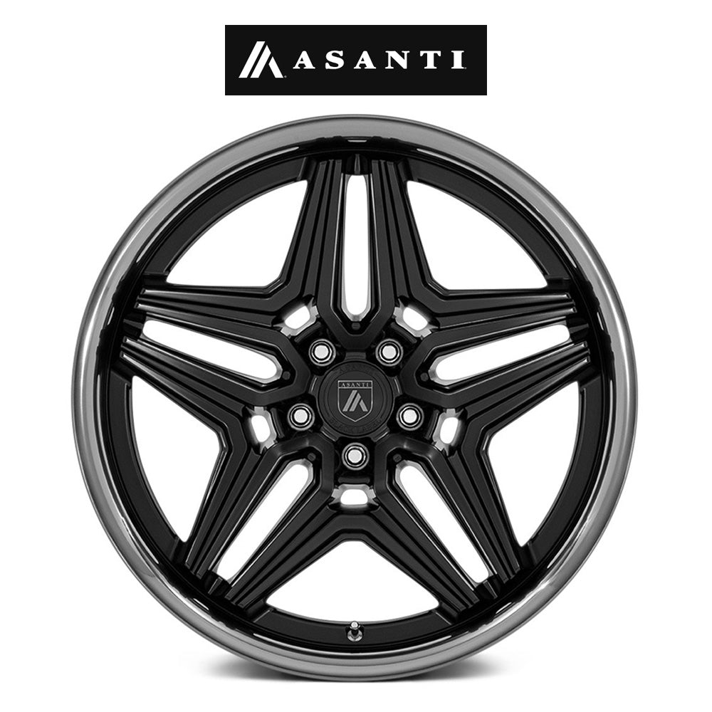 ダッジ チャレンジャー用 アサンティ デューク 20x9J ET 15 フロント、20x10.5J ET 18 リア サテン ブラック/ダブル ダーク ティント リップ アルミニウムホイール４本セット (消費税、送料込み)