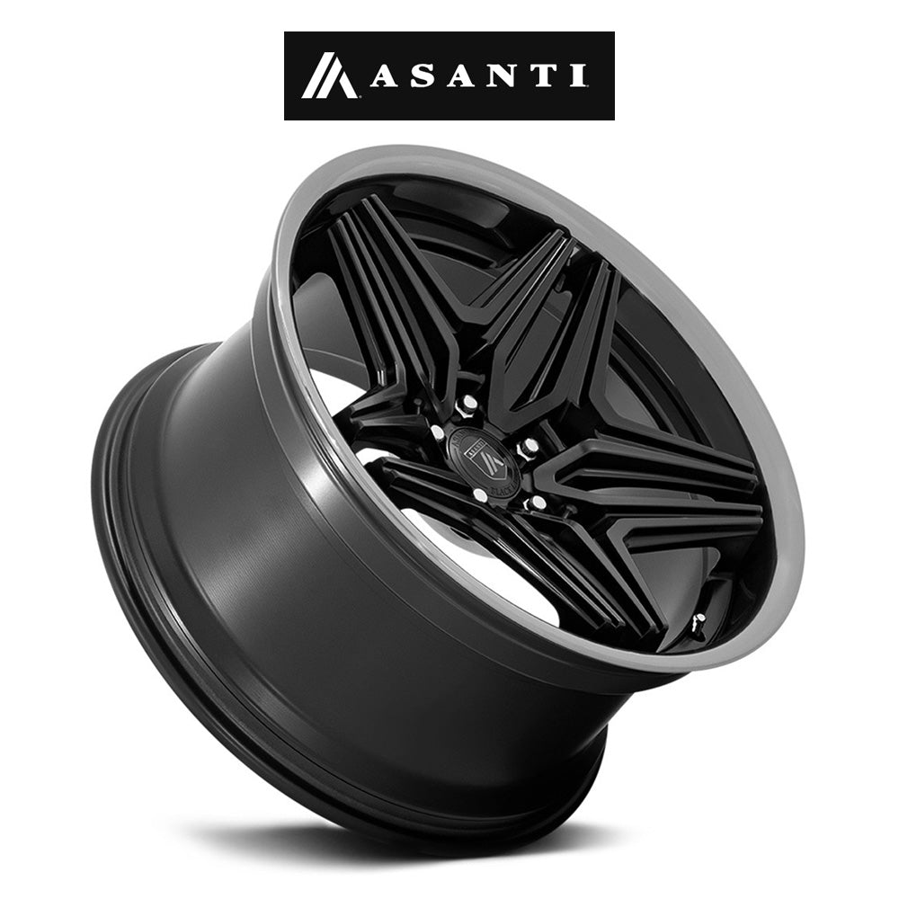 ダッジ チャレンジャー用 アサンティ デューク 20x9J ET 15 フロント、20x10.5J ET 18 リア サテン ブラック/ダブル ダーク ティント リップ アルミニウムホイール４本セット (消費税、送料込み)