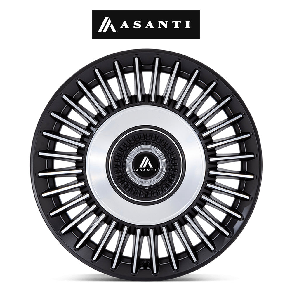 レクサス ＲＸ用 アサンティ ティアラ 20x9J ET 35 フロント、リア サテンブラック ブライトマシニンドフェイス ホイール４本セット　Asanti TIARA 20X9 5X112/4.5 72 +35 SBLK MCH (消費税、送料込み)