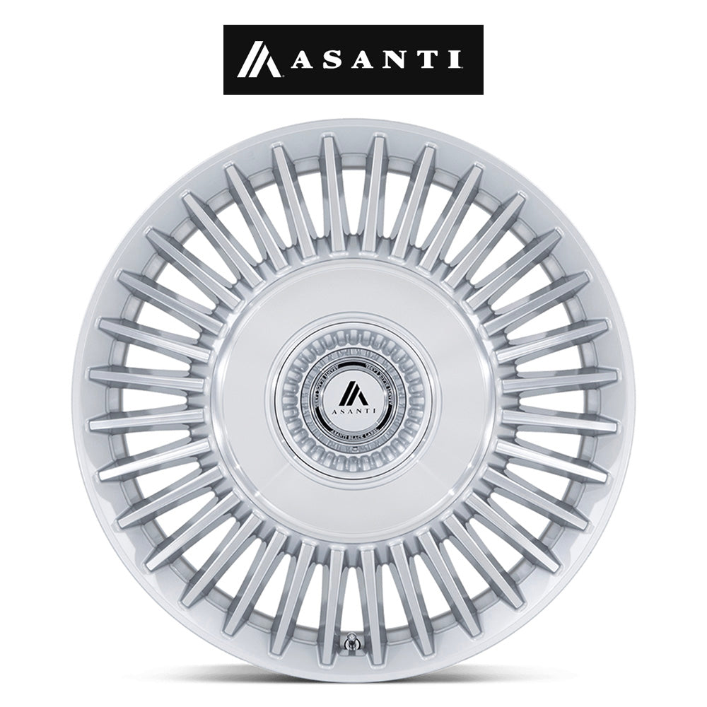 テスラモデル３用 アサンティ ティアラ 20x9J ET 35 フロント、リア グロスシルバーブライトマッハフェイス ホイール４本セット　Asanti TIARA 20X9 5X112/4.5 72 +35 GSLV MCH (消費税、送料込み)