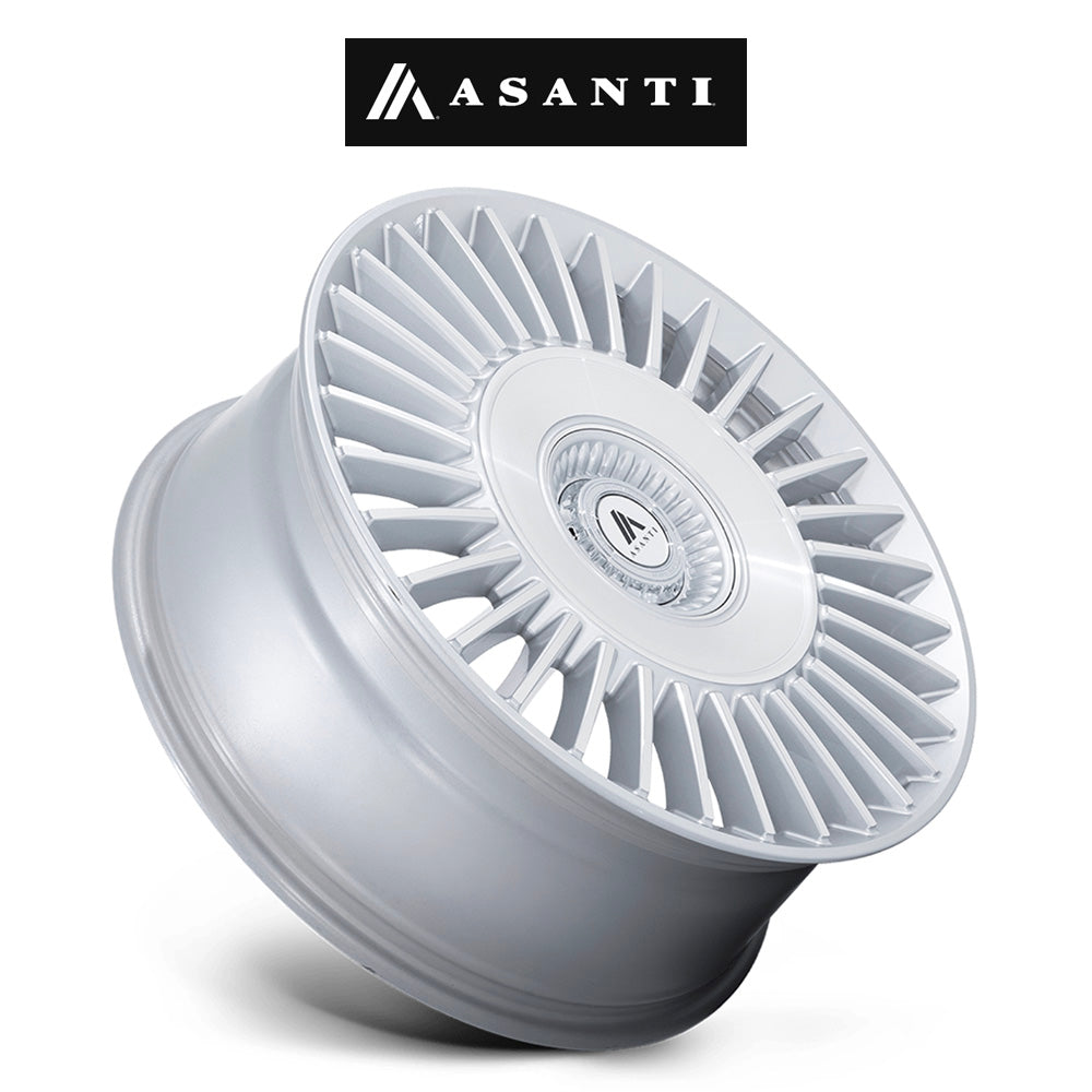 テスラモデル３用 アサンティ ティアラ 20x9J ET 35 フロント、リア グロスシルバーブライトマッハフェイス ホイール４本セット　Asanti TIARA 20X9 5X112/4.5 72 +35 GSLV MCH (消費税、送料込み)