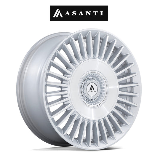 テスラモデルＹ用 アサンティ ティアラ 20x9J ET 35 フロント、リア グロスシルバーブライトマッハフェイス ホイール４本セット　Asanti TIARA 20X9 5X112/4.5 72 +35 GSLV MCH (消費税、送料込み)