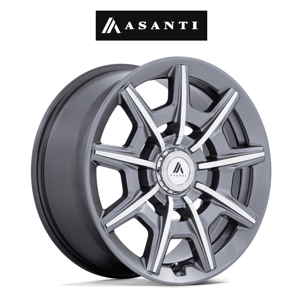 テスラモデルＹ用 アサンティ エスクァイア 20x9J ET 35 フロント、リア グロスアンスラサイトブライトマシンド ホイール４本セット　Asanti ESQUIRE 20X9 5X112/4.5 +35 G-ANTH MCH (消費税、送料込み)