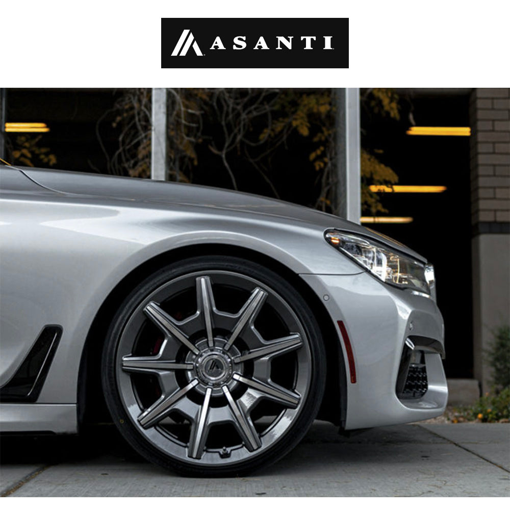 テスラモデルＹ用 アサンティ エスクァイア 20x9J ET 35 フロント、リア グロスアンスラサイトブライトマシンド ホイール４本セット　Asanti ESQUIRE 20X9 5X112/4.5 +35 G-ANTH MCH (消費税、送料込み)