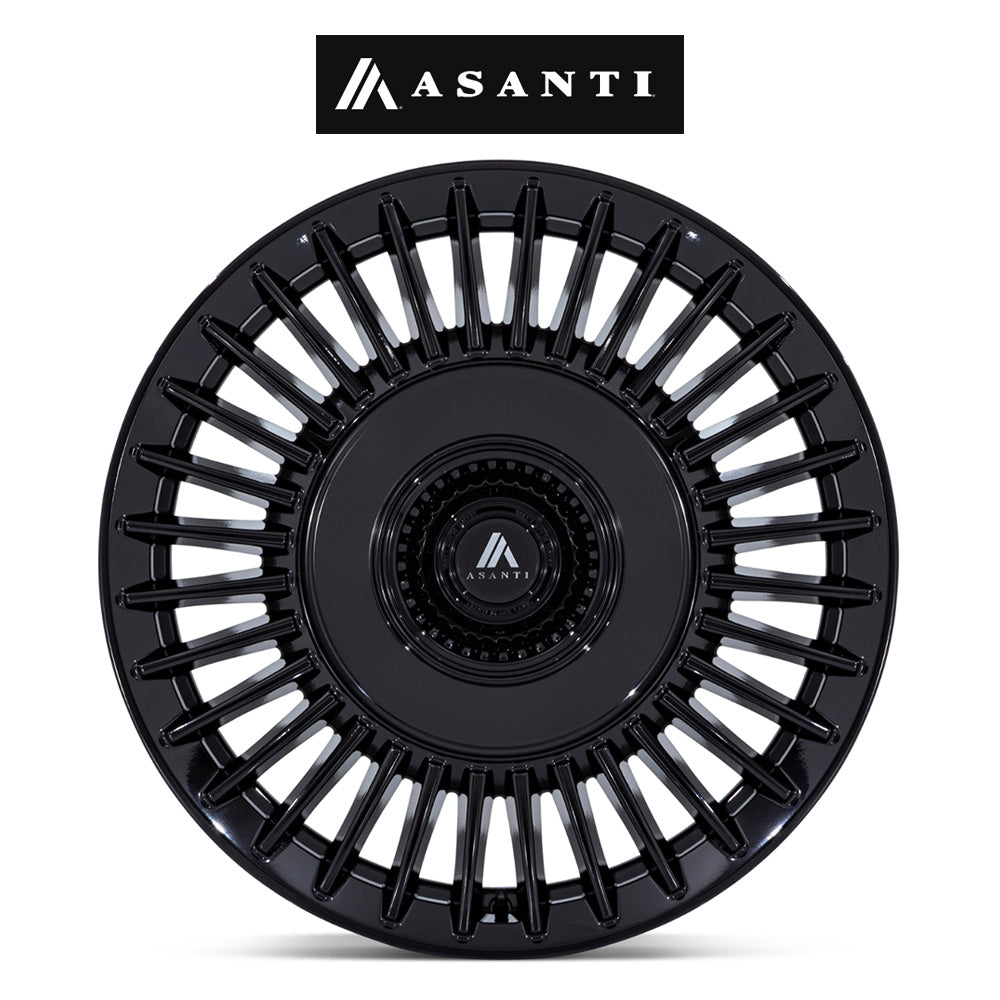 レクサス ＲＸ用 アサンティ ティアラ 20x9J ET 35 フロント、リア グロスブラック ホイール４本セット　Asanti TIARA 20X9 5X112/4.5 72 +35 G-BLK (消費税、送料込み)