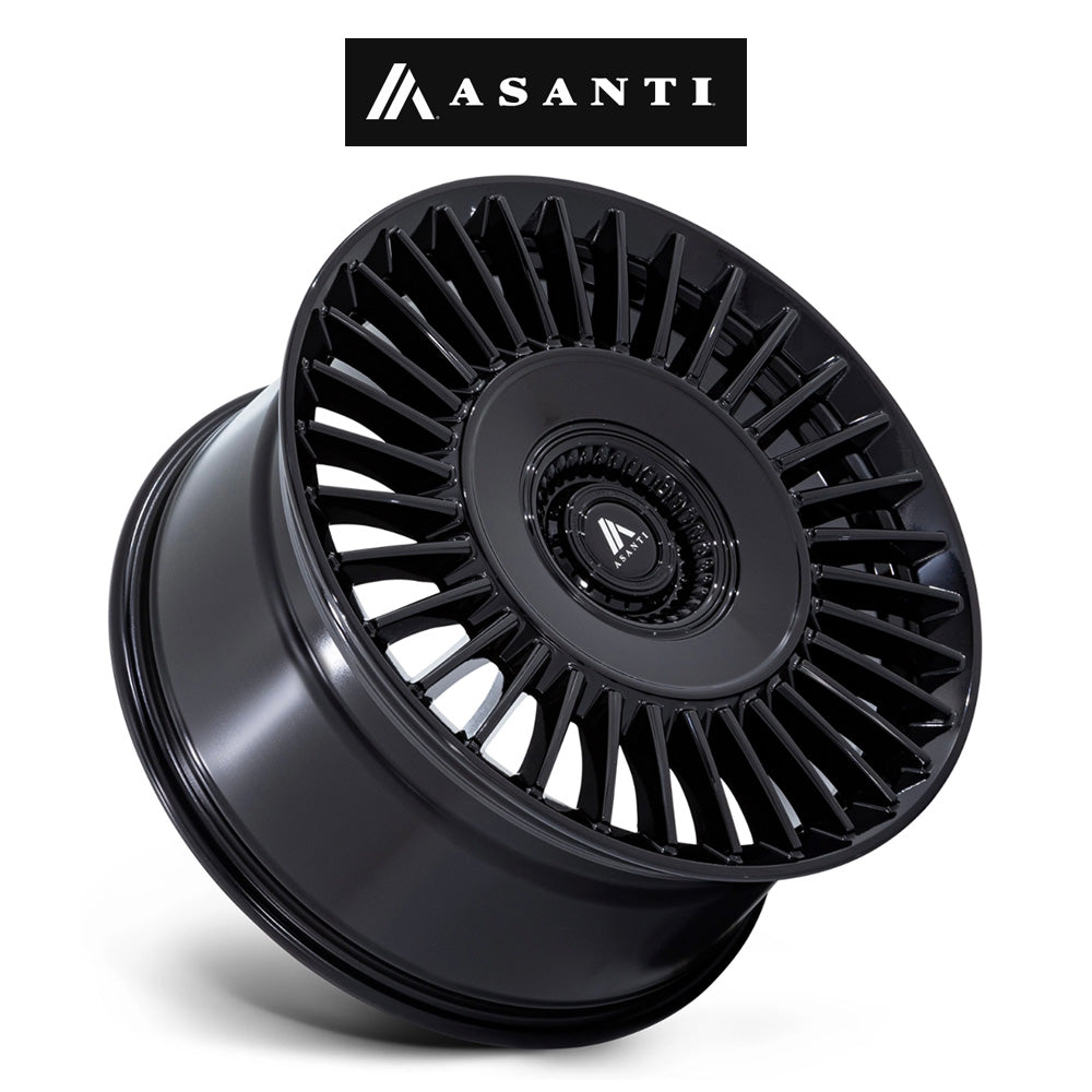 レクサス ＲＸ用 アサンティ ティアラ 20x9J ET 35 フロント、リア グロスブラック ホイール４本セット　Asanti TIARA 20X9 5X112/4.5 72 +35 G-BLK (消費税、送料込み)