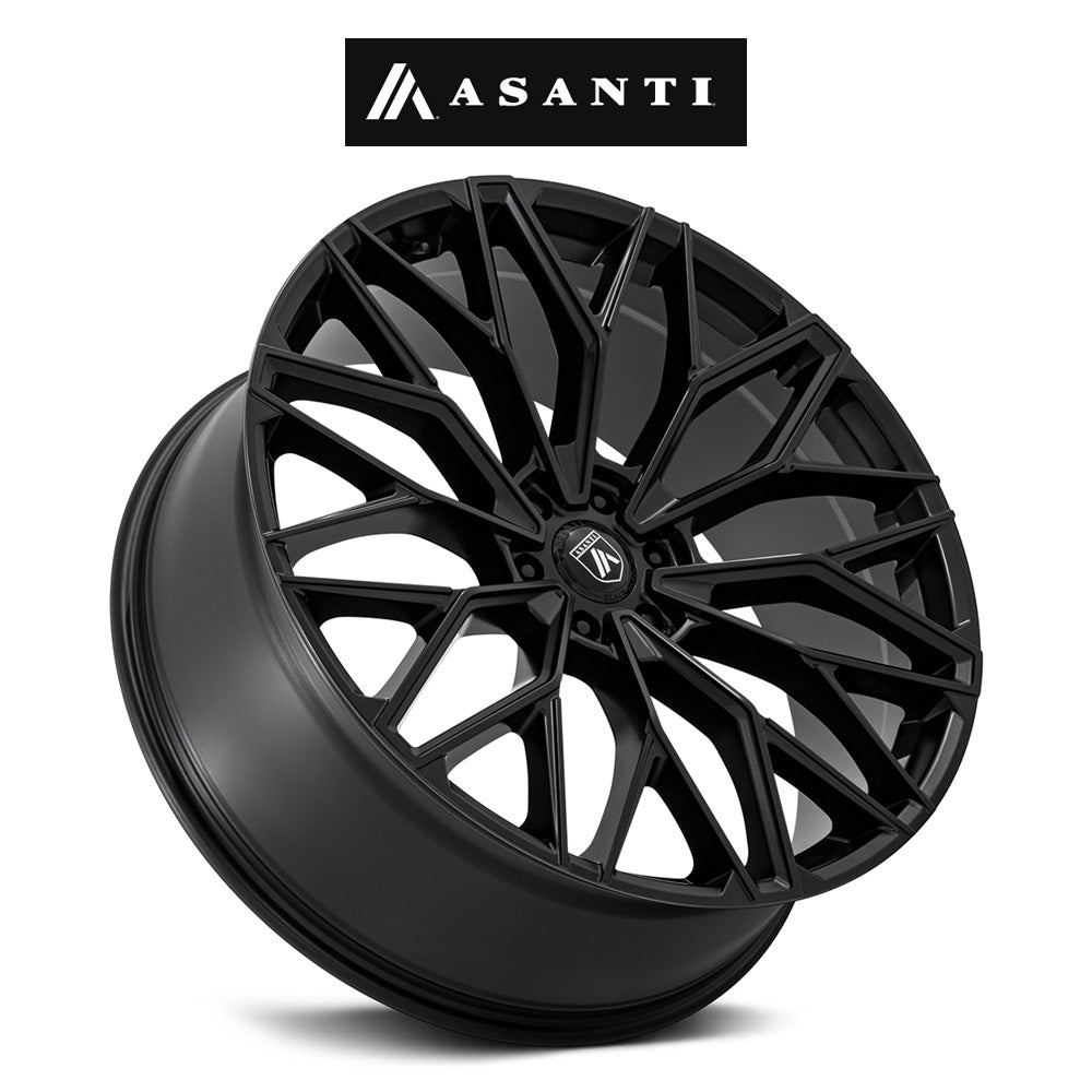 キャデラック エスカレード用 アサンティ モーグル シックス 22x9.5J ET 25 フロント、リア マットブラック ホイール４本セット (消費税、送料込み)