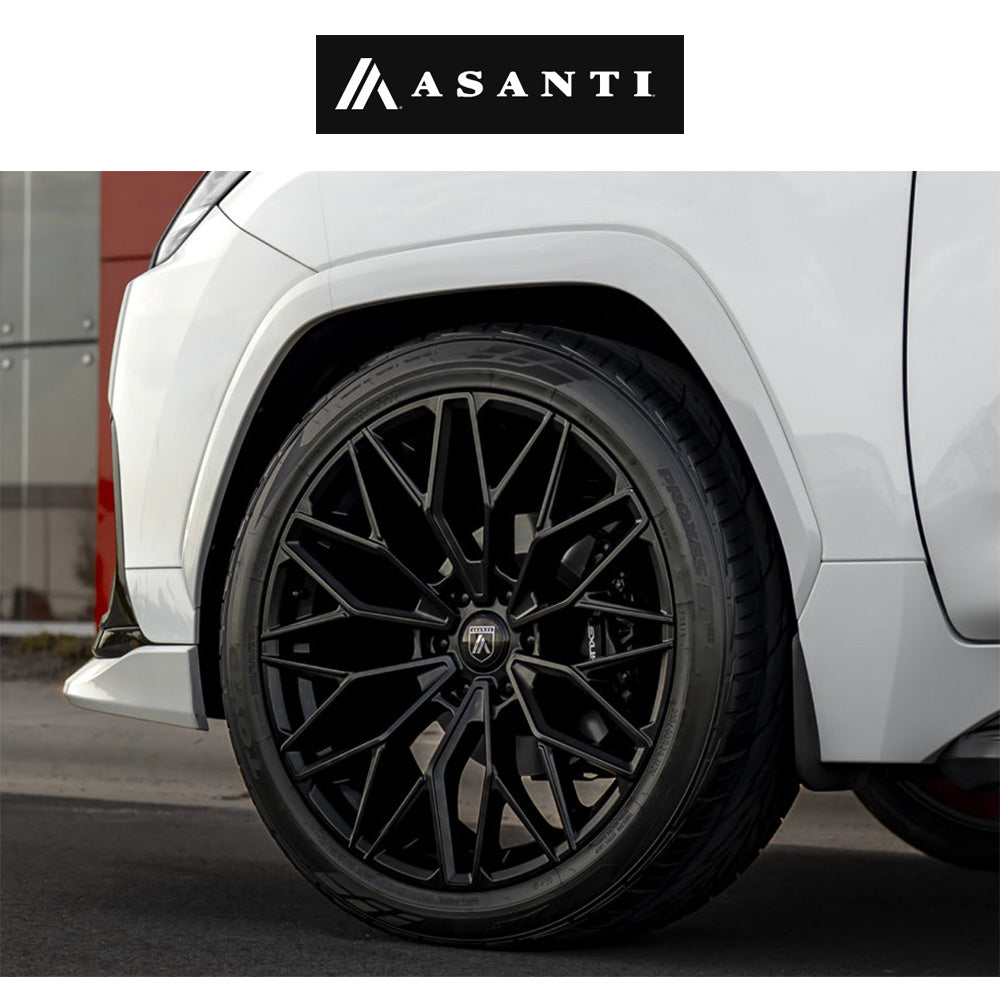 キャデラック エスカレード用 アサンティ モーグル シックス 22x9.5J ET 25 フロント、リア マットブラック ホイール４本セット (消費税、送料込み)