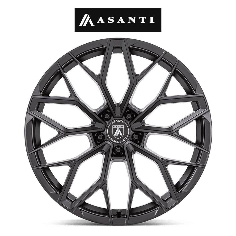 テスラモデル３用 アサンティ モーグル５ 20x9J ET 35 フロント、リア サテンブラック フロー成形アルミニウムホイール４本セット　Asanti MOGUL 5 20X9 5X4.5 72 +35 S-BLK (消費税、送料込み)