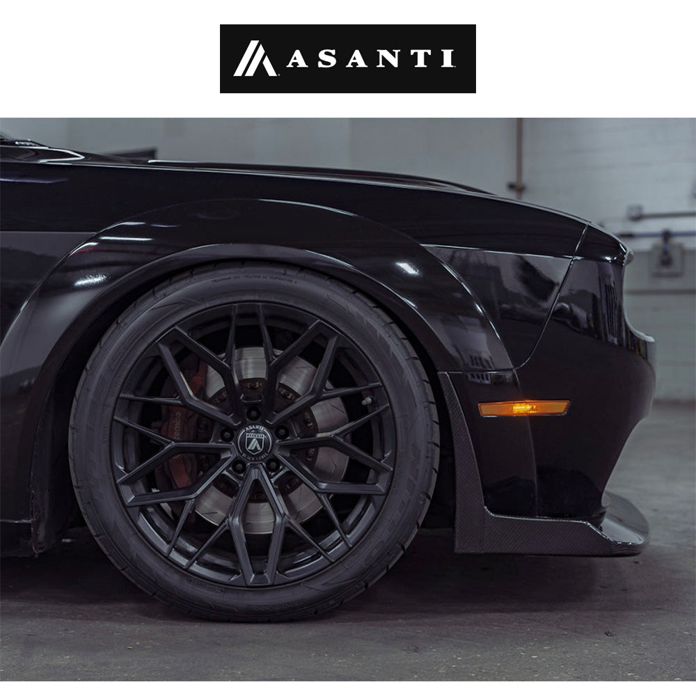 テスラモデル３用 アサンティ モーグル５ 20x9J ET 35 フロント、リア サテンブラック フロー成形アルミニウムホイール４本セット　Asanti MOGUL 5 20X9 5X4.5 72 +35 S-BLK (消費税、送料込み)