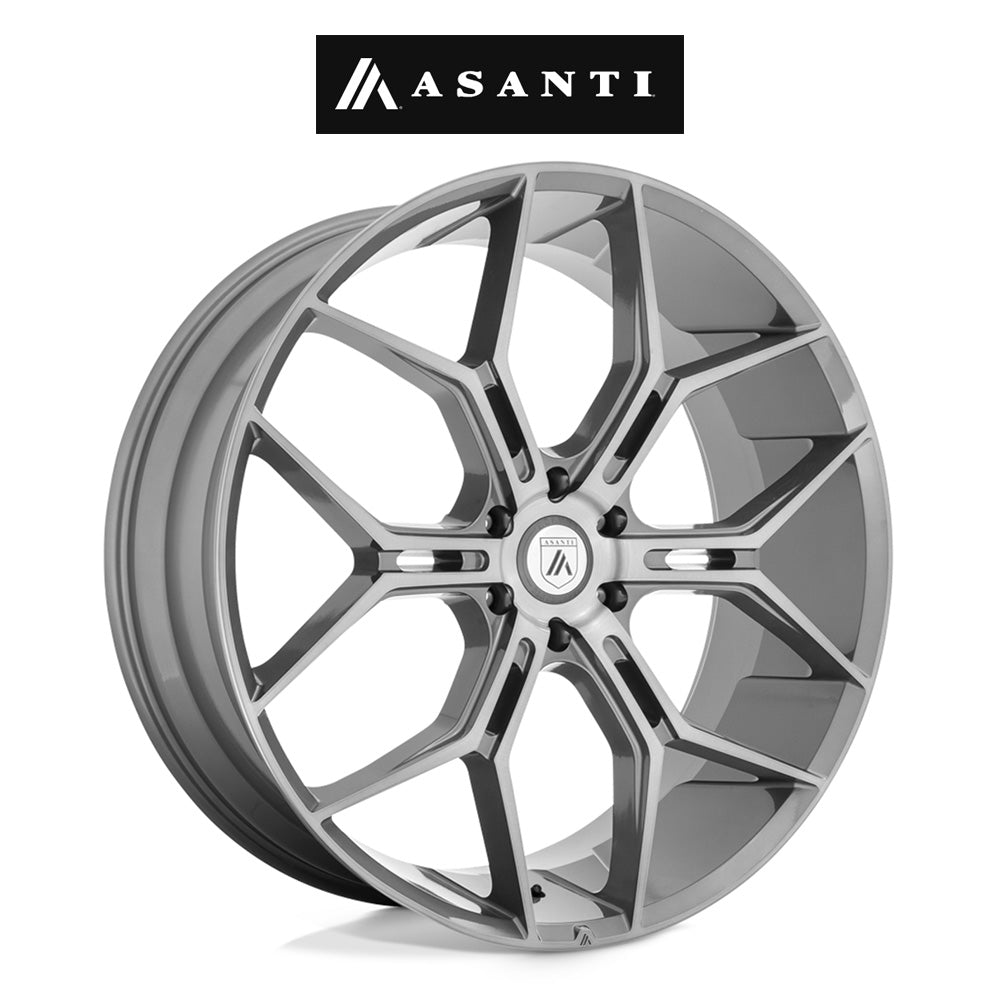 キャデラック エスカレード用 アサンティ モナーク トラック 22x9.5J ET 20 フロント、リア タイタニウム ブラッシュド ホイール４本セット (消費税、送料込み)