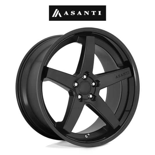 トヨタ GR スープラ用 アシャンティ リーガル 20x9J ET 25 フロント 20x10.5J ET 38 リア サテンブラックグロスブラックリップ ホイール４本セット　Asanti REGAL 20X9 5X112 72 S-BLK G-BLK-LP +25 / REGAL 20X10.5 5X112 72 S-BLK GBLK-LP +38 (消費税、送料込み)