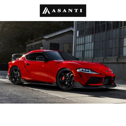 トヨタ スープラ (Toyota GR Supra)用 アシャンティ リーガル 20x9J ET 25 フロント 20x10.5J ET 38 リア サテンブラックグロスブラックリップ ホイール４本セット Asanti REGAL 20X9 5X112 72 S-BLK G-BLK-LP +25 / REGAL 20X10.5 5X112 72 S-BLK GBLK-LP +38 (送料無料)