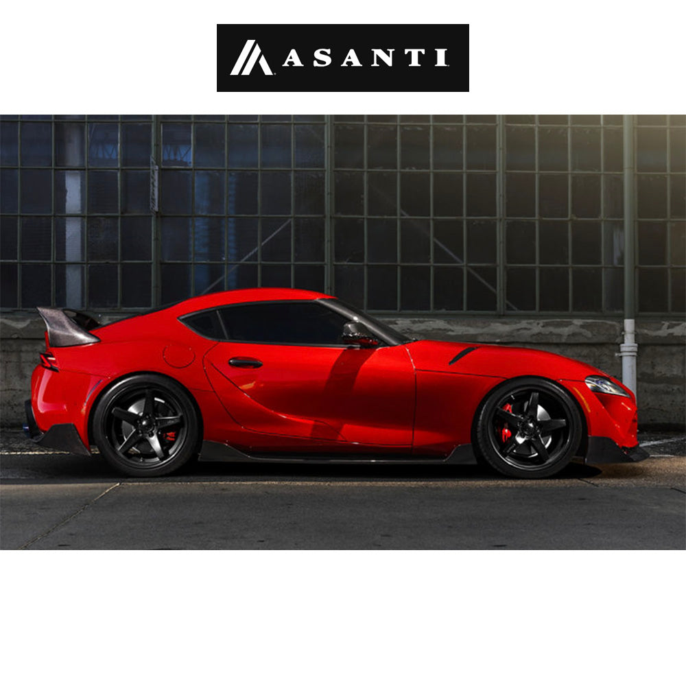 トヨタ スープラ (Toyota GR Supra)用 アシャンティ リーガル 20x9J ET 25 フロント 20x10.5J ET 38 リア サテンブラックグロスブラックリップ ホイール４本セット Asanti REGAL 20X9 5X112 72 S-BLK G-BLK-LP +25 / REGAL 20X10.5 5X112 72 S-BLK GBLK-LP +38 (送料無料)