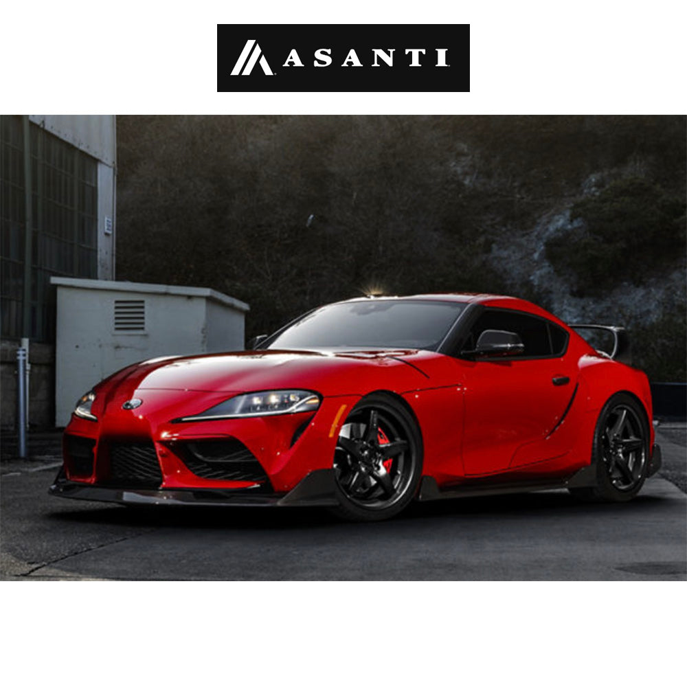 トヨタ スープラ (Toyota GR Supra)用 アシャンティ リーガル 20x9J ET 25 フロント 20x10.5J ET 38 リア サテンブラックグロスブラックリップ ホイール４本セット Asanti REGAL 20X9 5X112 72 S-BLK G-BLK-LP +25 / REGAL 20X10.5 5X112 72 S-BLK GBLK-LP +38 (送料無料)